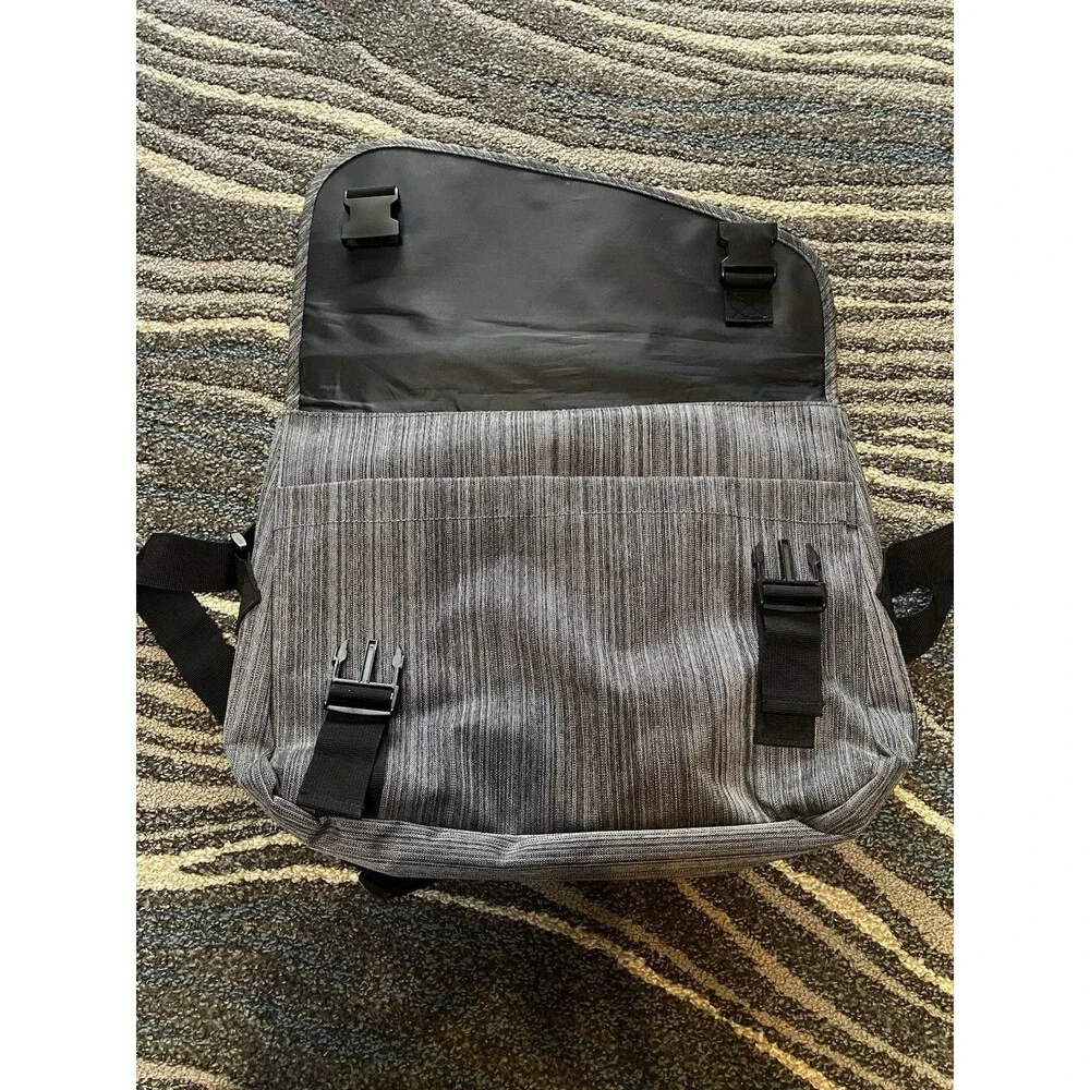 Port Authority Bag Gray Canvas Messenger Bike Crossbody Shoulder Bag